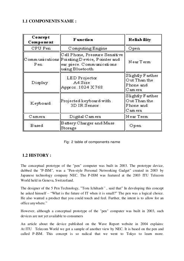 5 Pen Pc Technology Documentation Pdf